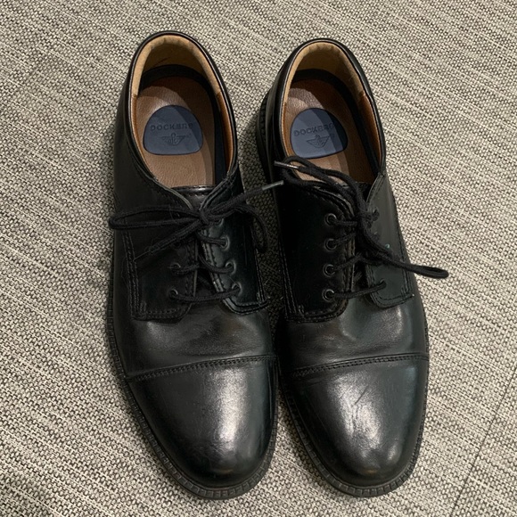 Black Dockers Men’s Oxford Dress Shoes - Picture 2 of 5